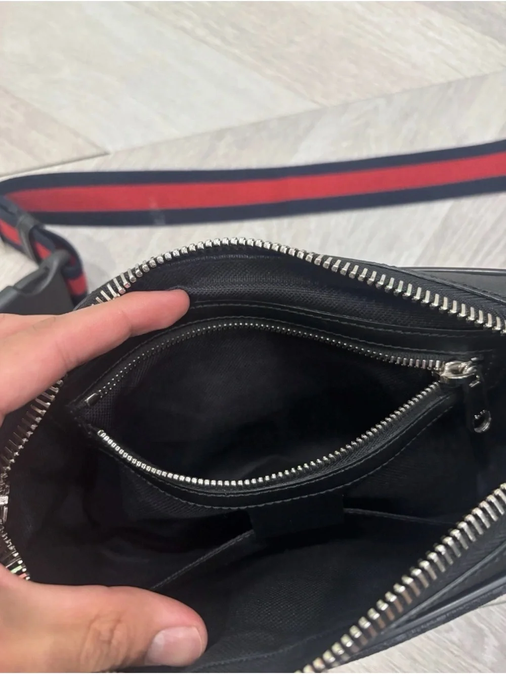 Gucci GG Supreme Black Belt Bag Waist Bag New